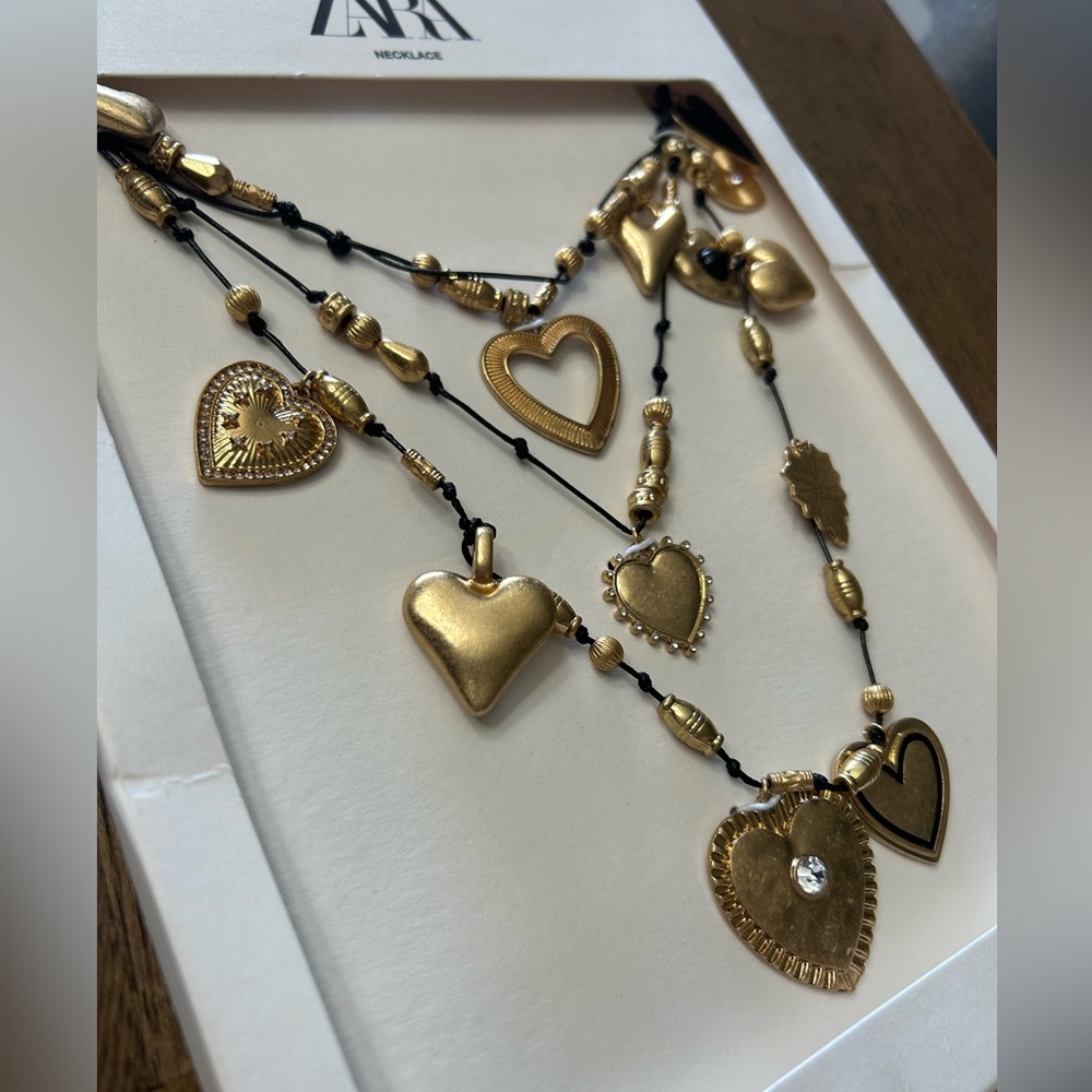 Zara HEART MULTI-CHARM NECKLACE - Picture 7 of 7